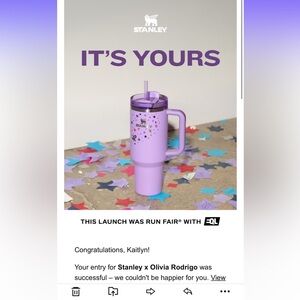 Limiteted edition Olivia Rodrigo x Stanley cup! Brand new in box, never opened!